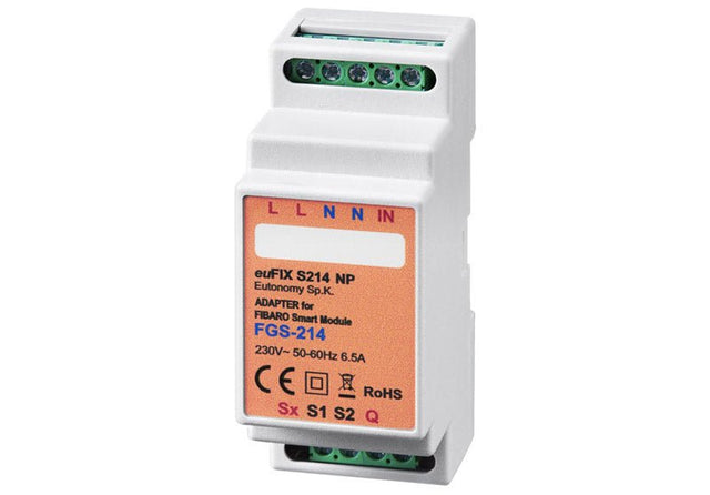 Eutonomy euFIX Adapter DIN for Fibaro Smart Module - S214NP - Vesternet