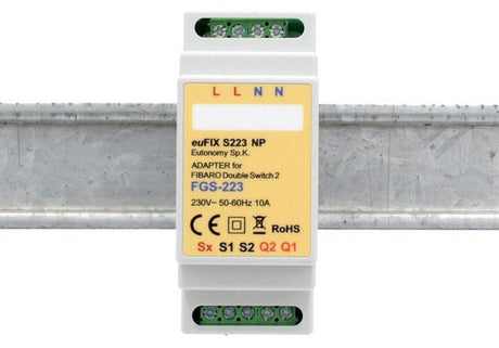 Eutonomy euFIX Adapter DIN for Fibaro Double Switch 2 - S223NP - Vesternet