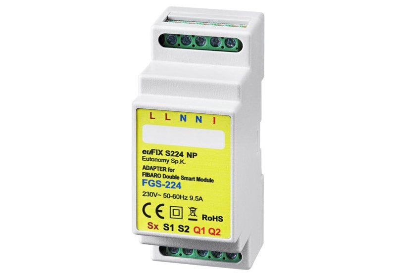 Eutonomy euFIX Adapter DIN for Fibaro Double Smart Module - S224NP - Vesternet