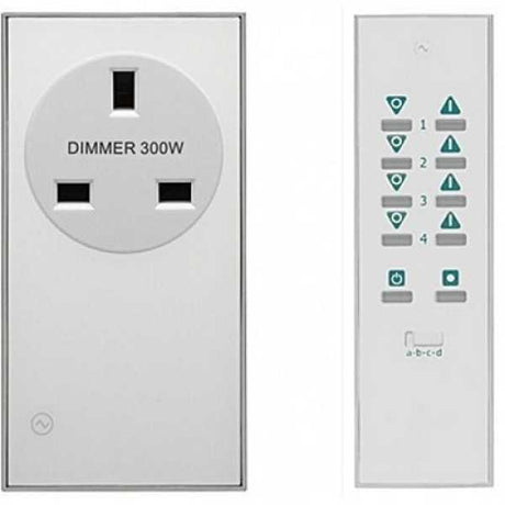 LightwaveRF Remote Control Dimmable Socket Kit - 2 pack - JSJSLW301BLK - Vesternet