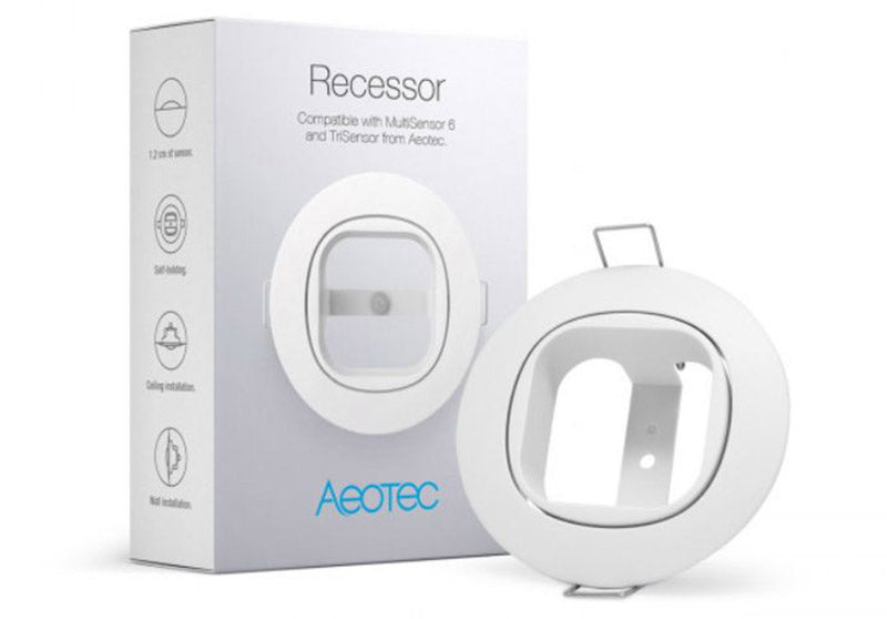 What is the visible height of the sensor when installed with the Recessor?