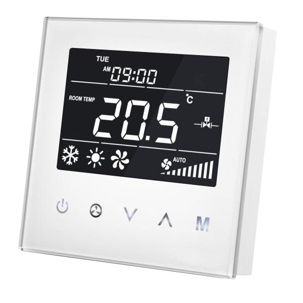 What operating modes are available on the thermostat?