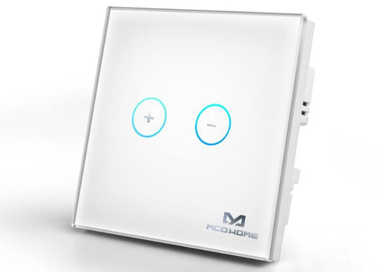 What is the value of having a glass touch panel on a dimmer?