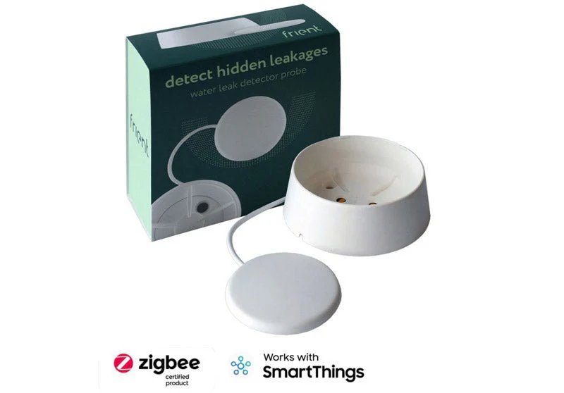 How do you install the Water Leak Detector with the probe?