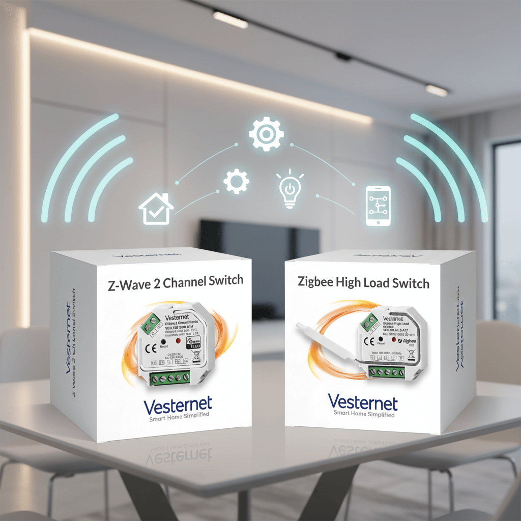Vesternet Z-Wave 2 Channel Switch vs Vesternet Zigbee High Load Switch: Smart Home Protocol Battle - Vesternet