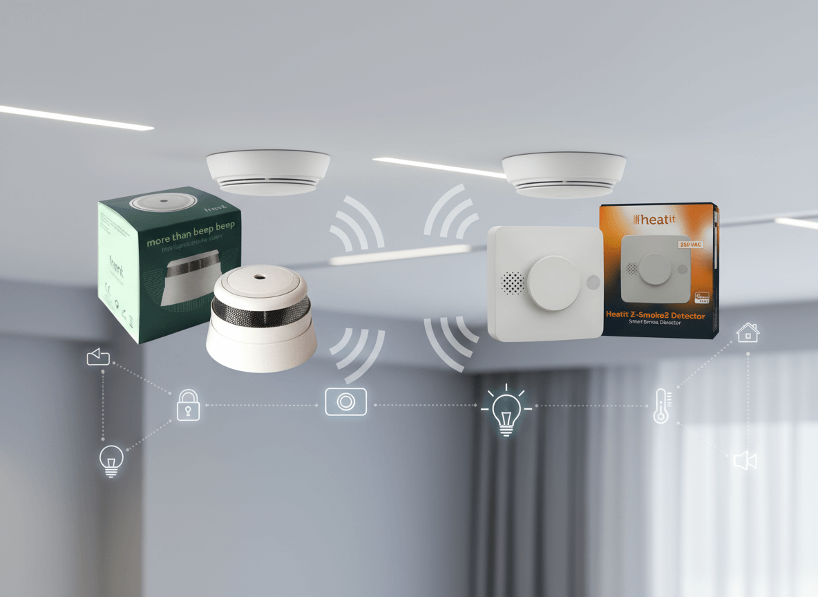Zigbee Frient Intelligent Smoke Sensor vs Z-Wave Heatit Z-Smoke 2: Battery vs Hardwired Smart Fire Protection
