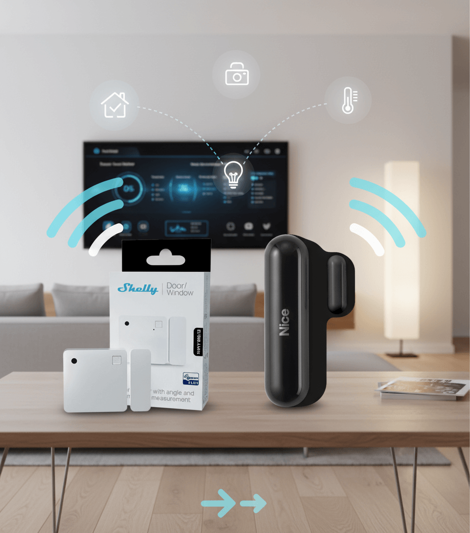 Z-Wave Shelly Wave Door/Window vs Nice Door/Window Control: Advanced Multi-Sensing vs Compact Temperature Monitoring
