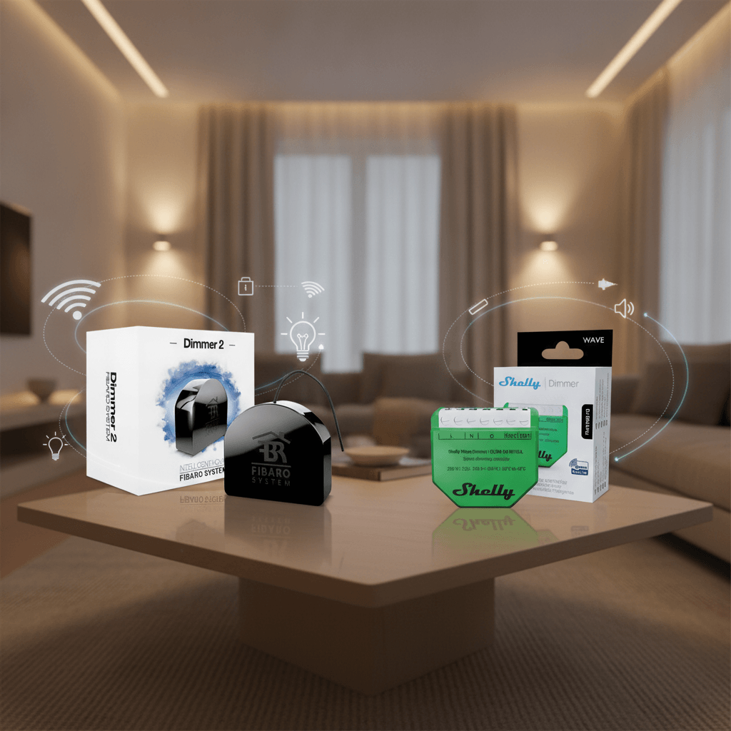 Z-Wave Fibaro Universal Dimmer 2 vs Z-Wave Shelly Wave Dimmer: Which Smart Dimmer Module Belongs in Your Home?