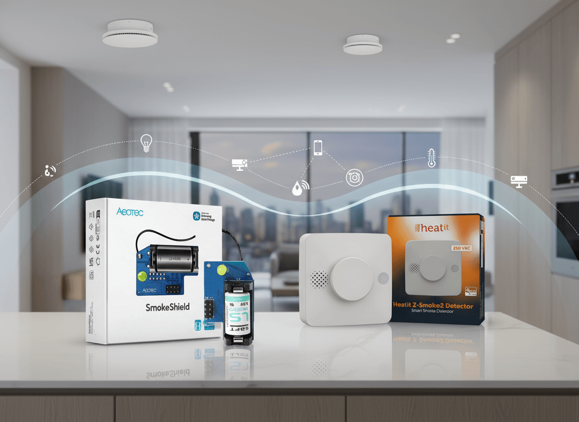 Z-Wave Aeotec SmokeShield vs Z-Wave Heatit Z-Smoke 2: Add-On Upgrade or Complete Detector Solution