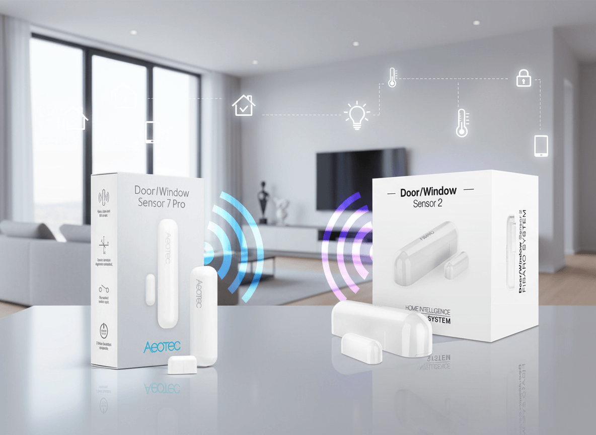 Z-Wave Plus Aeotec Door/Window Sensor 7 Pro vs Fibaro Universal Door & Window Sensor 2: Advanced Detection vs Multi-Sensor Integration