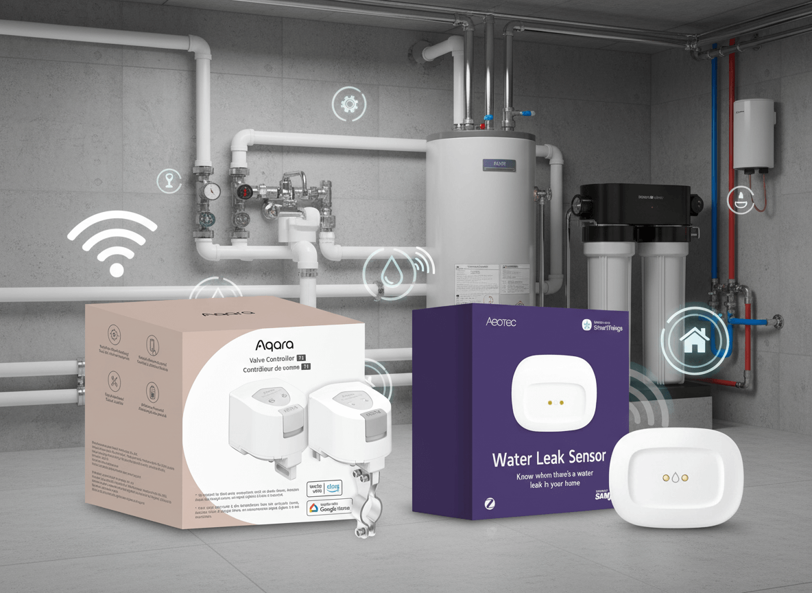 Aqara Valve Controller T1 vs Aeotec SmartThings Waterleak Sensor: Active Protection vs Early Detection for Smart Water Safety - Vesternet
