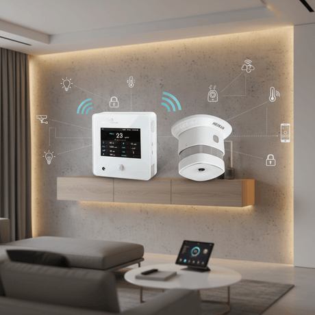 Z-Wave Plus MCO Home Multi Sensor vs Matter Heiman Smoke Sensor: All-in-One Environmental Monitoring vs Dedicated Fire Safety