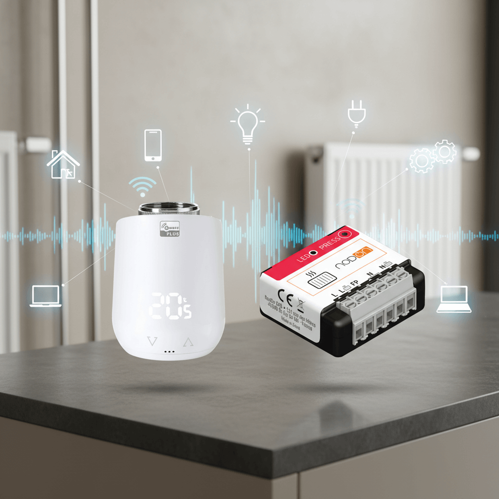 Z-Wave Plus Eurotronic Comet Thermostat vs NodOn Zigbee Pilot Wire Heating Module: Smart Heating Control Comparison