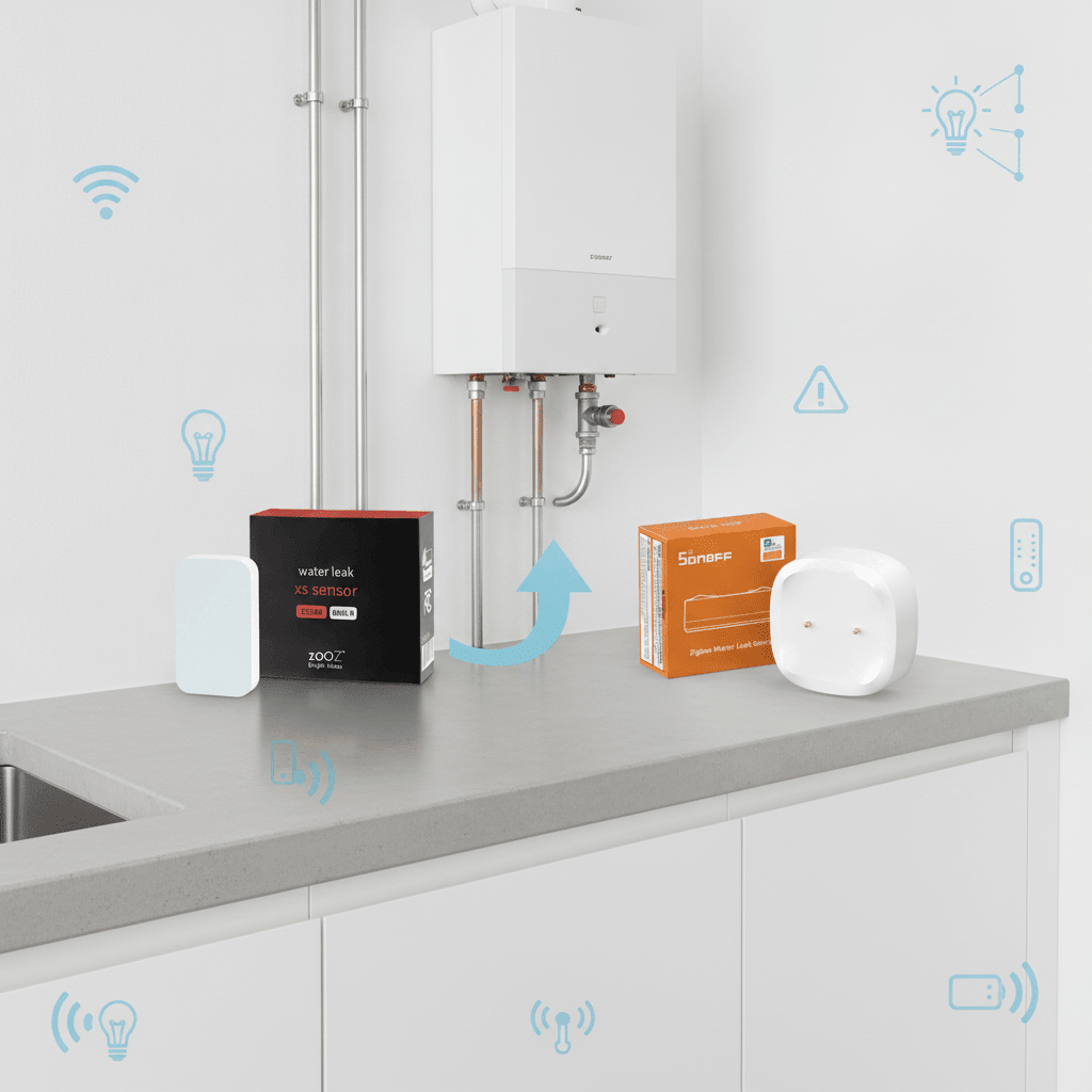 Z-Wave Zooz Water Leak XS Sensor vs Zigbee Sonoff Water Leak Sensor: Which Smart Leak Detector Suits Your Home? - Vesternet