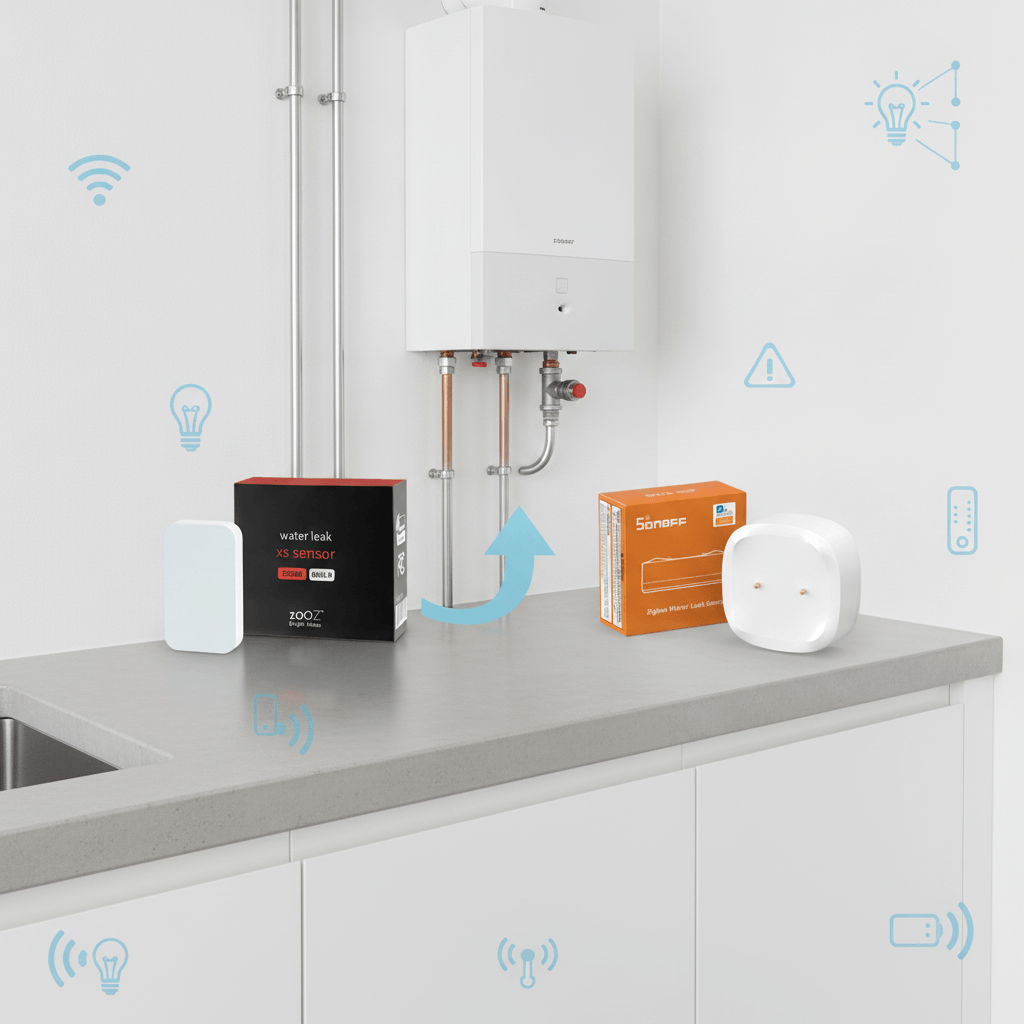 Z-Wave Zooz Water Leak XS Sensor vs Zigbee Sonoff Water Leak Sensor: Which Smart Leak Detector Suits Your Home?