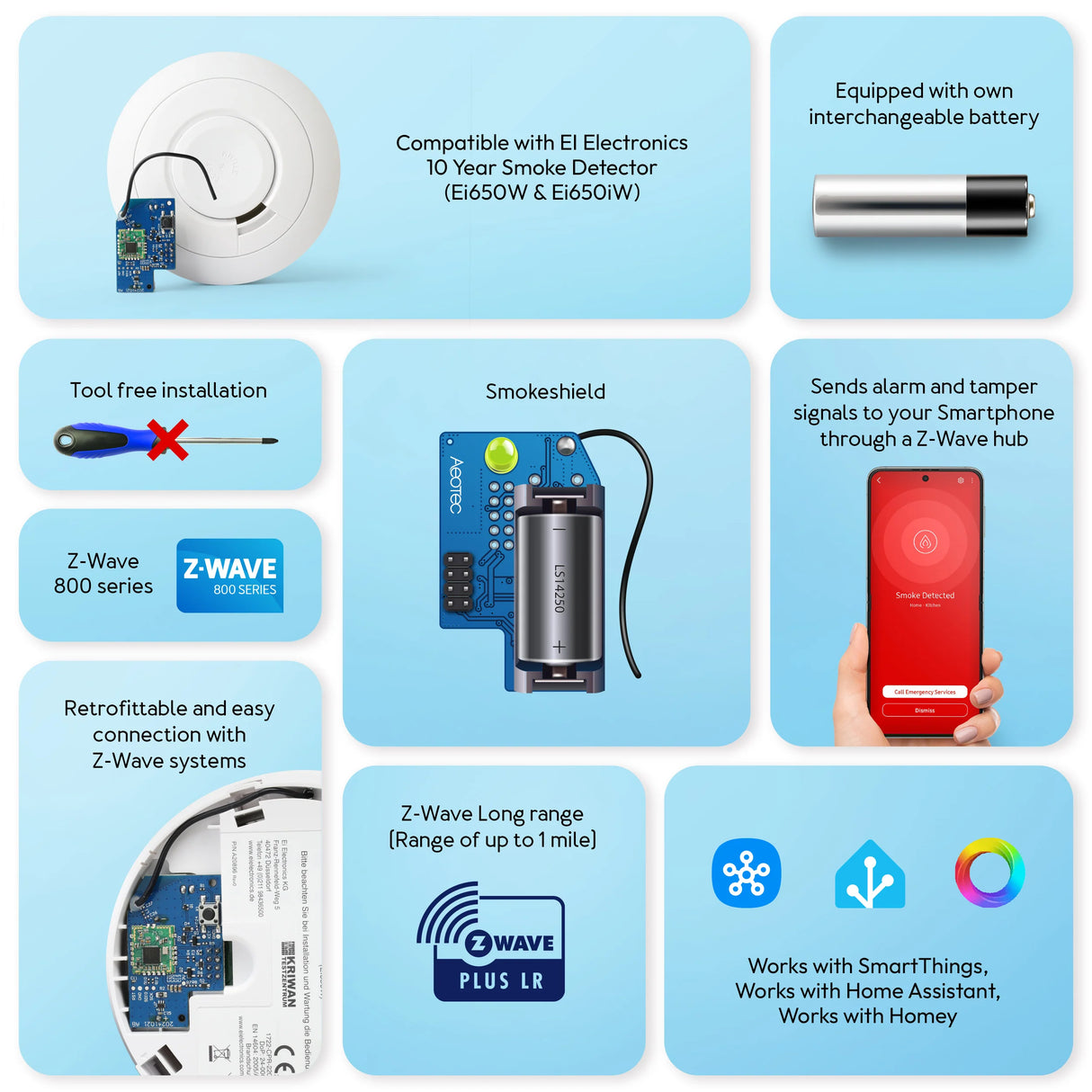 Z-Wave Aeotec SmokeShield Ei Rauchmelder