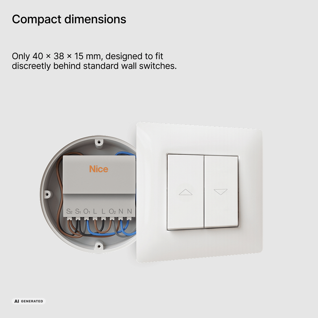 Matter Nice Rullo AC Shutter Controller - 409500030399 - Vesternet