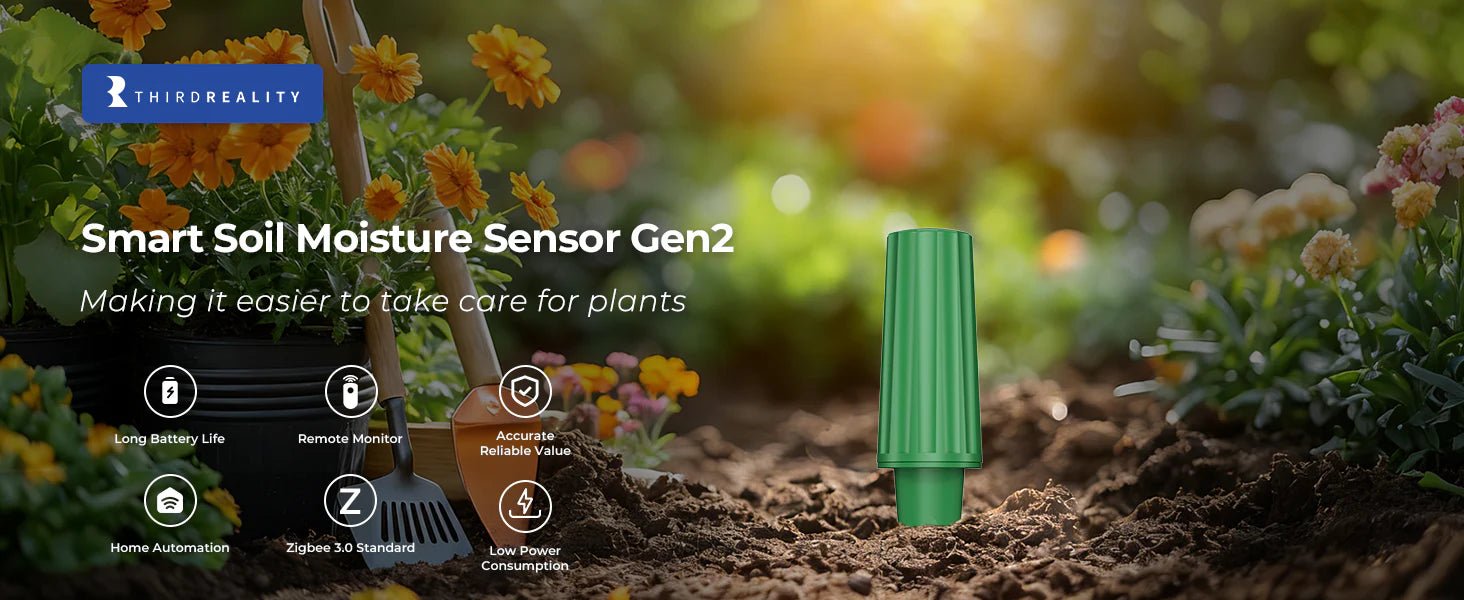 Zigbee ThirdReality Smart Soil Moisure Sensor Gen2 - 3RDZP1SMS1B-EU - Vesternet