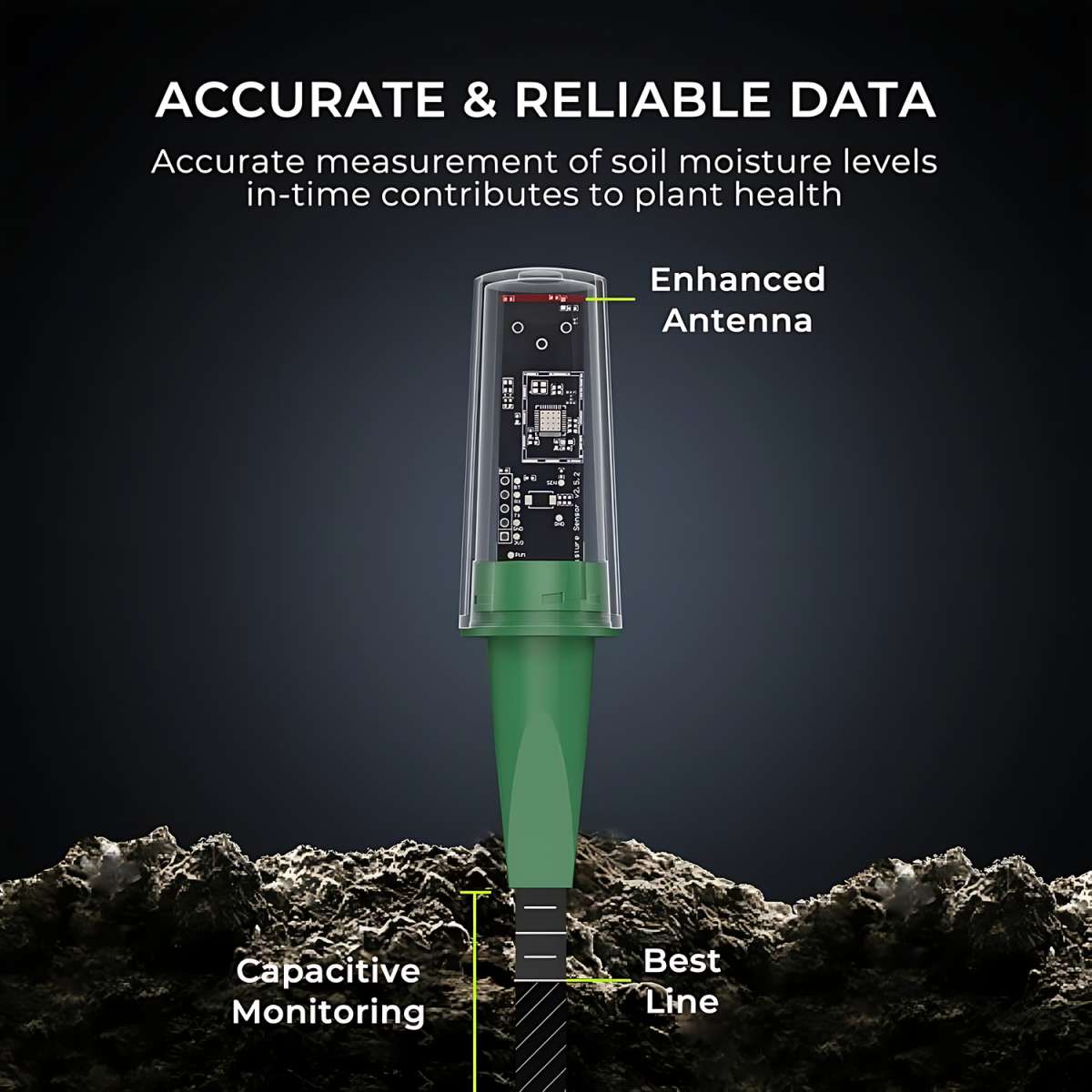 Zigbee ThirdReality Smart Soil Moisure Sensor Gen2 - 3RDZP1SMS1B-EU - Vesternet