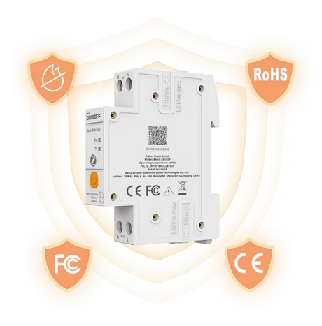 Zigbee Sonoff Single-Channel DIN Rail Switch - SONLZBASIC1GSP - Vesternet