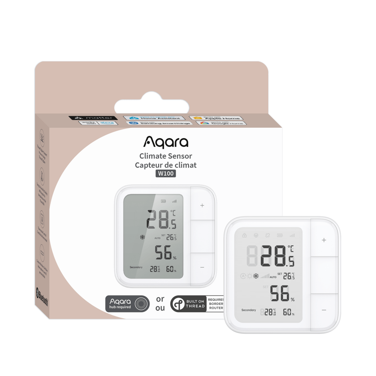 Zigbee Aqara Climate Sensor W100 - AQAZTH - S04D - Vesternet