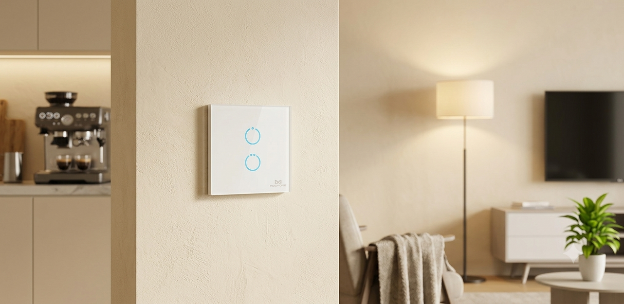Zigbee MCO Home Glass Touch 2 Button Switch