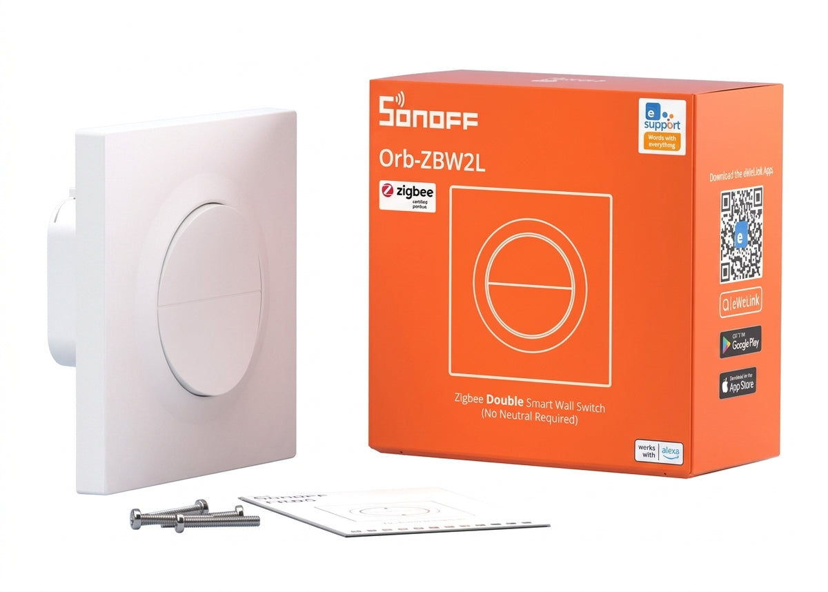 Zigbee Sonoff Double Smart Wall Switch without Neutral