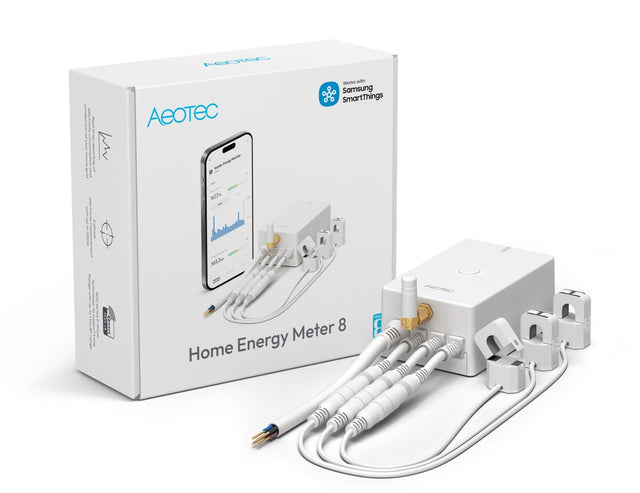 Aeotec Home Energy Meter 8 - Three Clamp (60A) - AEOEZWA046C3A60 - Vesternet