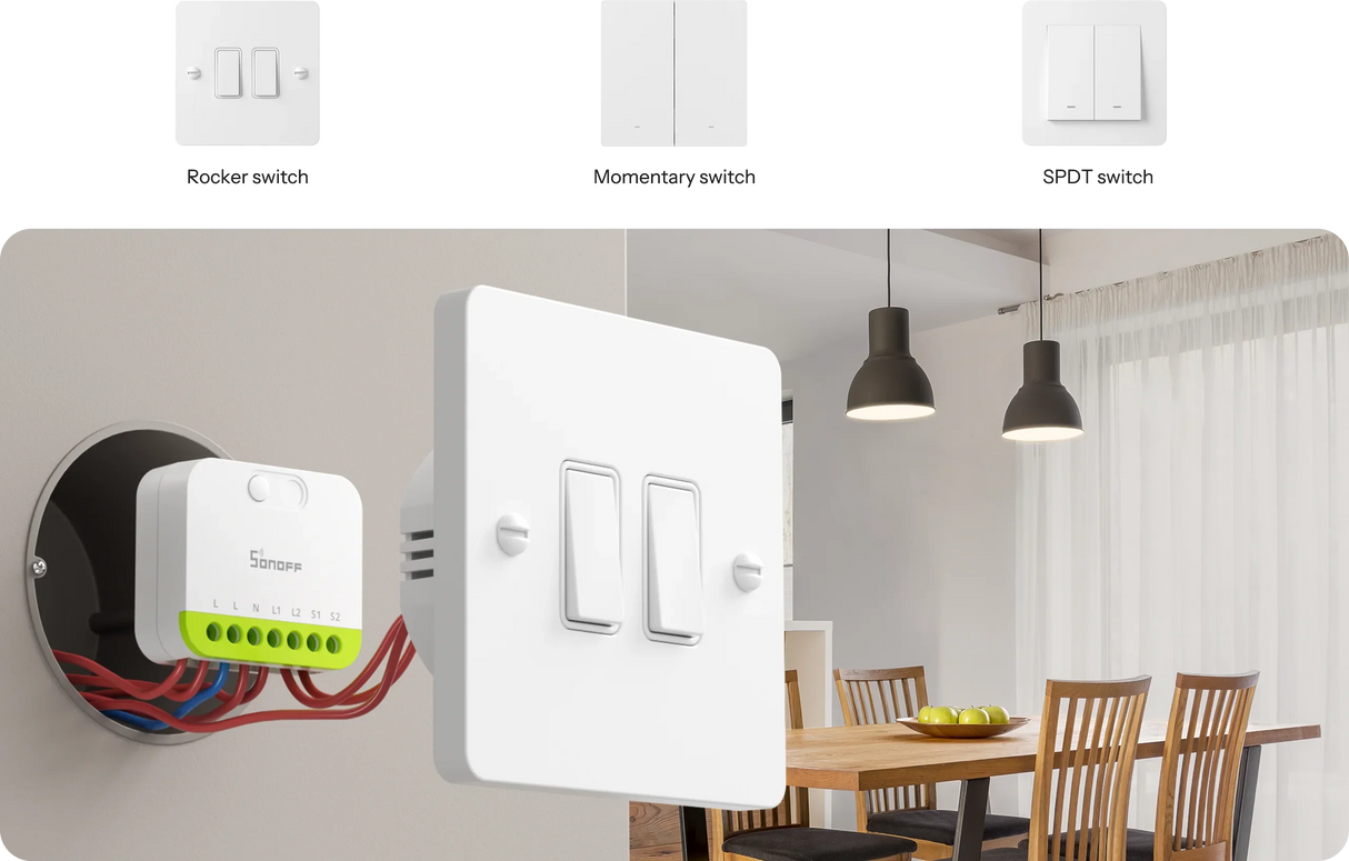 Zigbee Sonoff Mini Duo 2-Gang Smart Switch
