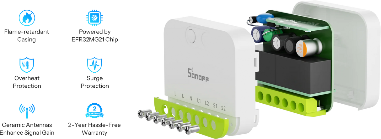 Zigbee Sonoff Mini Duo 2-Gang Smart Switch