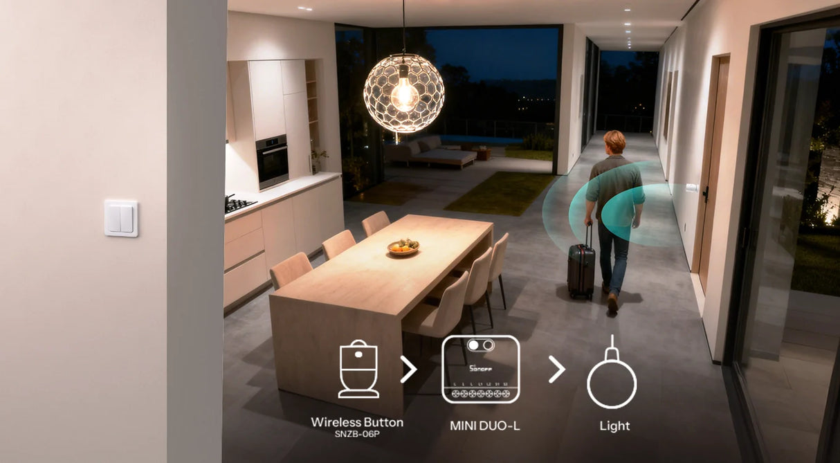 Zigbee Sonoff Mini Duo-L 2-Gang Smart Switch