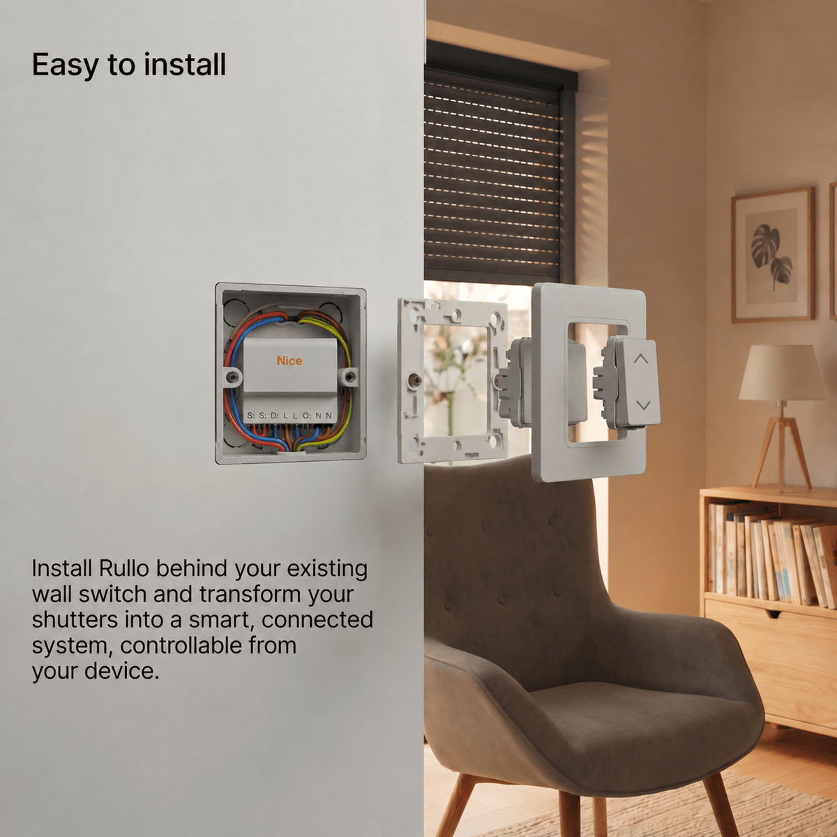 Matter Nice Rullo AC Shutter Controller - 409500030399 - Vesternet