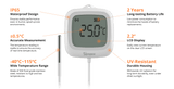 Zigbee Sonoff Outdoor LCD Smart Thermometer with Probe - SONZSNZB02LD - Vesternet