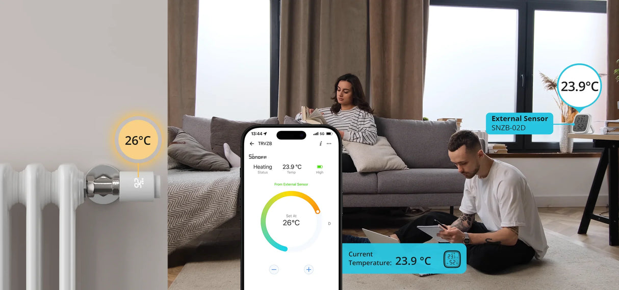 Zigbee Sonoff Thermostatic Radiator Valve - SONZTRVZB - Vesternet