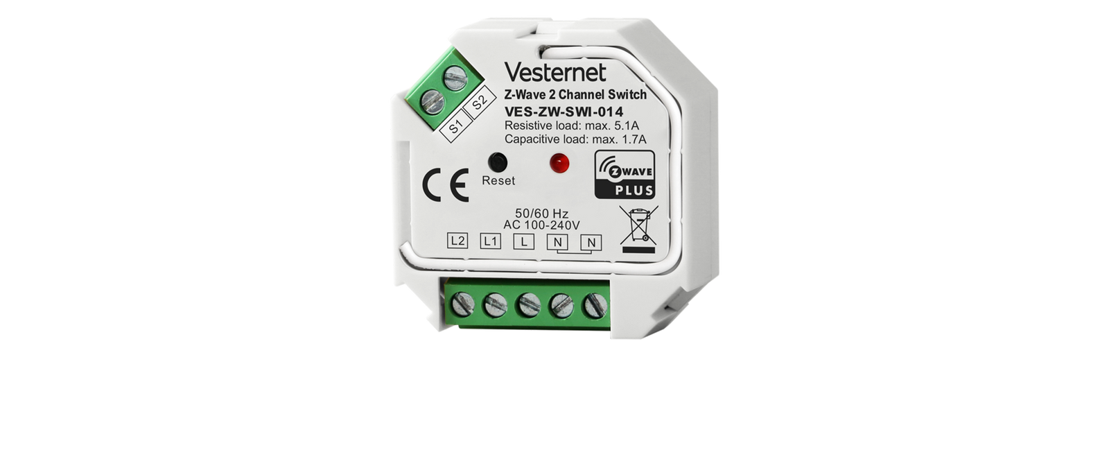 Vesternet Z-Wave 2 Channel Switch