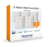 vesternet Z-Wave Controlador de parede - 4 botões