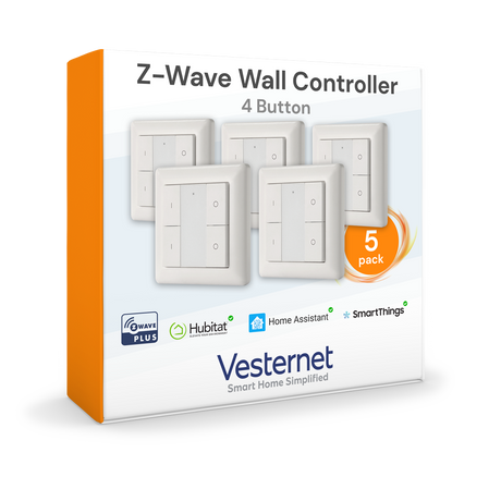 vesternet Z-Wave Controlador de pared - 4 botones