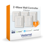 vesternet Z-Wave Controlador de parede - 2 botões