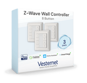 Vesternet Z - Wave Wall Controller - 8 Button - VES - ZW - WAL - 009 - 3PACK - Vesternet