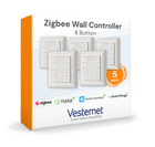 Vesternet Zigbee Wall Controller - 8 Button - VES - ZB - WAL - 012 - 5PACK - Vesternet