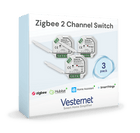 Vesternet Zigbee 2 Channel Switch - VES - ZB - SWI - 015 - 3PACK - Vesternet