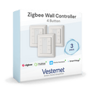 Vesternet Zigbee Wall Controller - 4 Button - VES - ZB - WAL - 011 - 3PACK - Vesternet