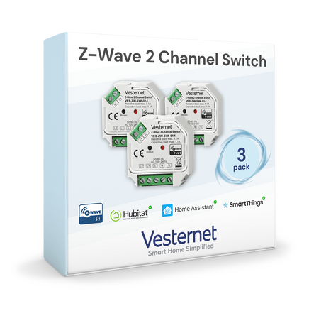 vesternet Z-Wave Interruptor de 2 canais