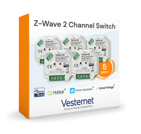 vesternet Z-Wave Interruptor de 2 canais