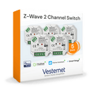 Vesternet Z - Wave 2 Channel Switch - VES - ZW - SWI - 014 - 5PACK - Vesternet