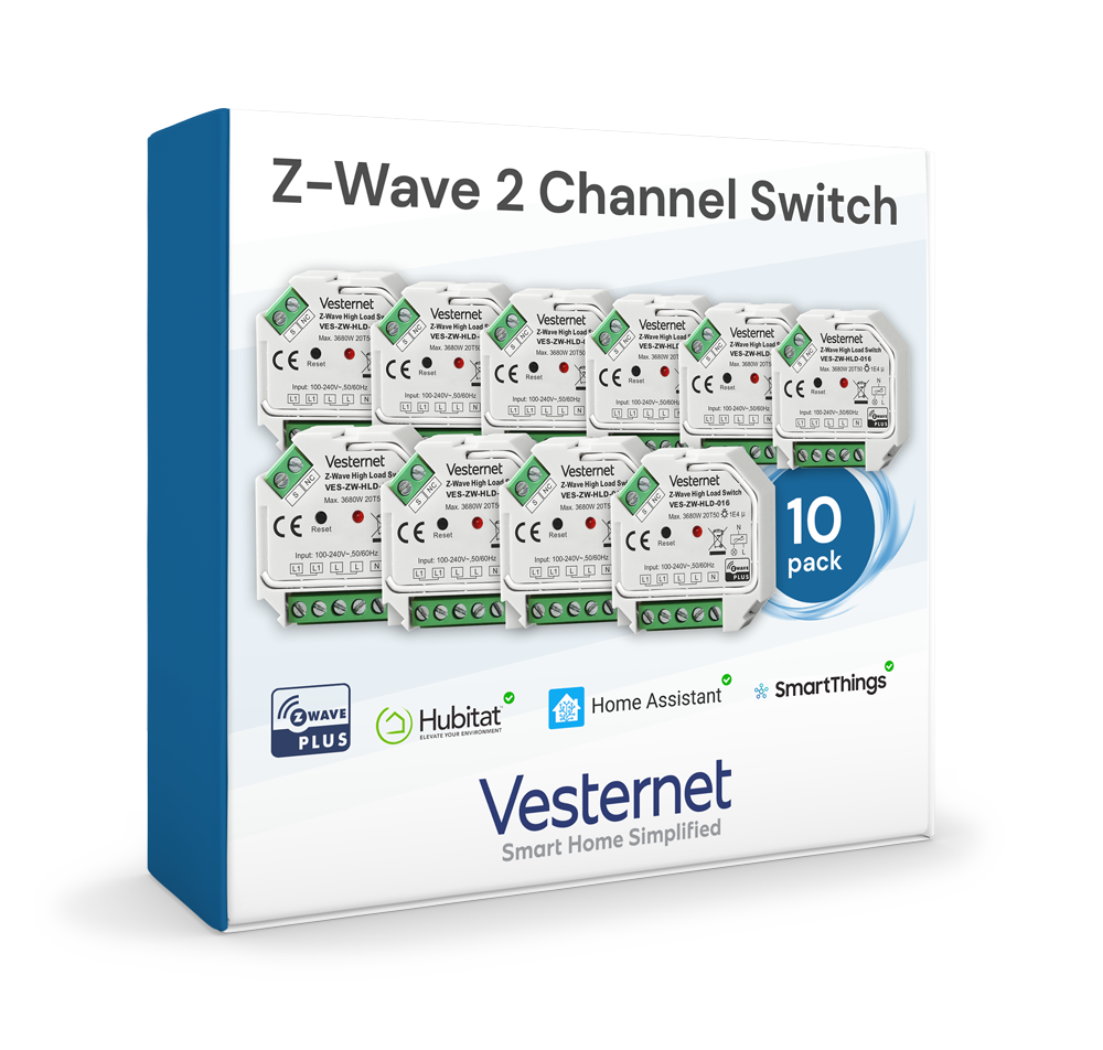 vesternet Z-Wave Interruptor de 2 canales