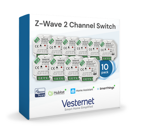 vesternet Z-Wave Interruptor de 2 canales