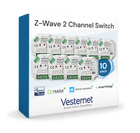 Vesternet Z - Wave 2 Channel Switch - VES - ZW - SWI - 014 - 10PACK - Vesternet