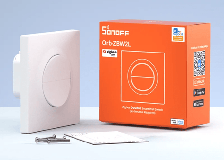 Zigbee Sonoff Double Smart Wall Switch without Neutral - SONZORBZB2GSL - Vesternet