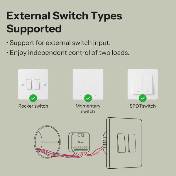 Matter Sonoff DUO 2-Gang Smart Switch